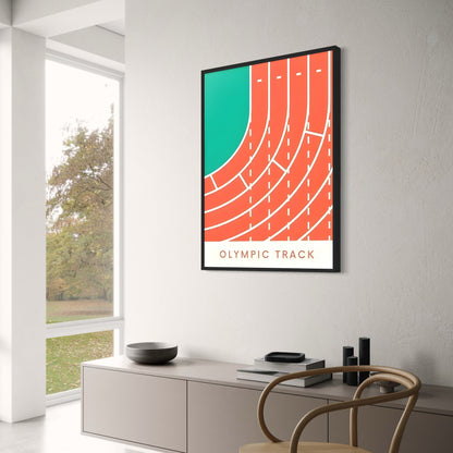 Geometry of Victory | Olympic Track Sports Art
