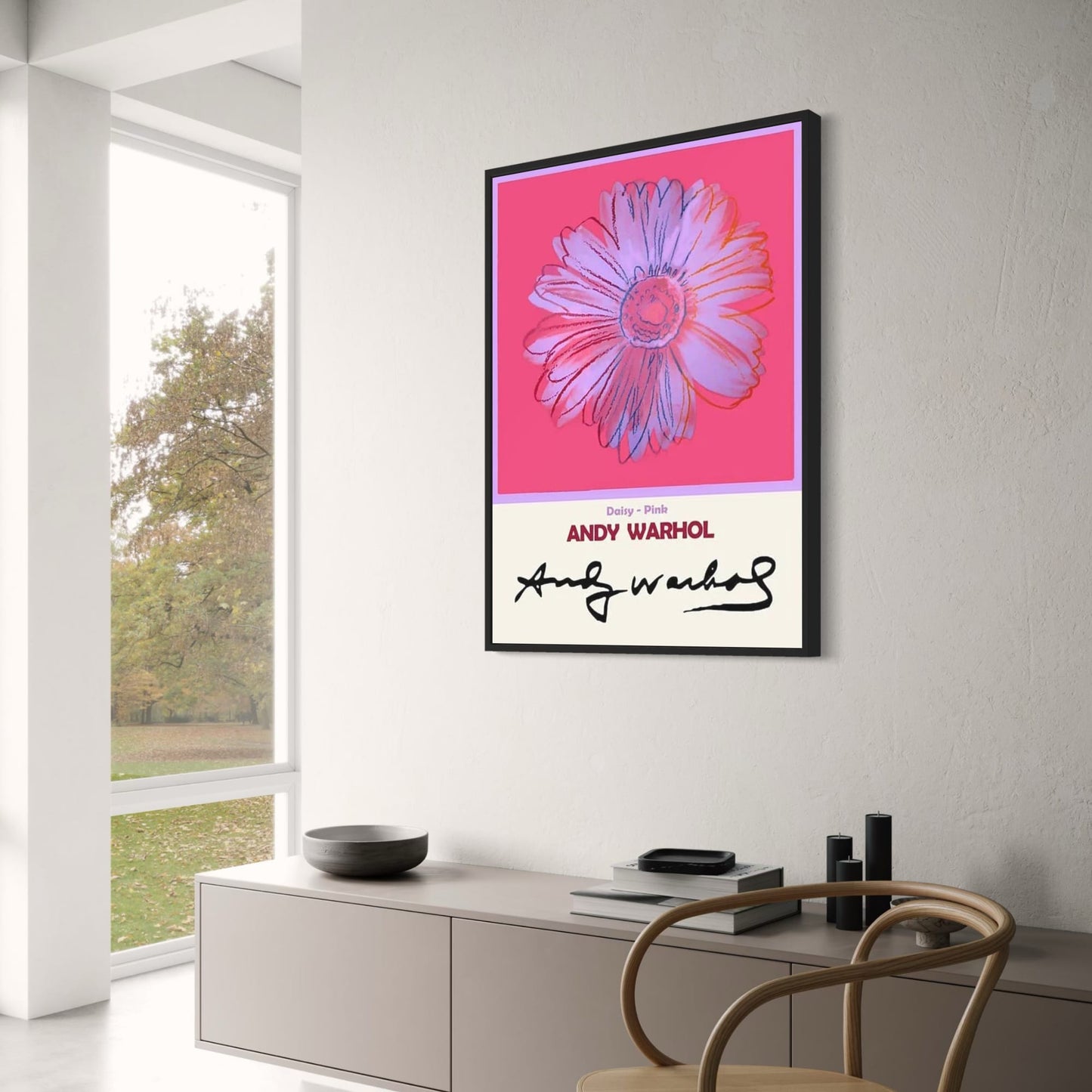 Andy Warhol | Daisy Pink Pop Art | Vintage Floral
