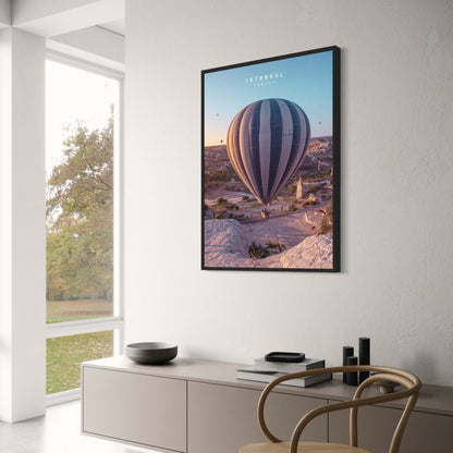 Hot Air Balloon, Cappadocia | Istanbul | Constantinople | Turkey | Serene Balloon Adventures | Collectible Turkey Travel Posters