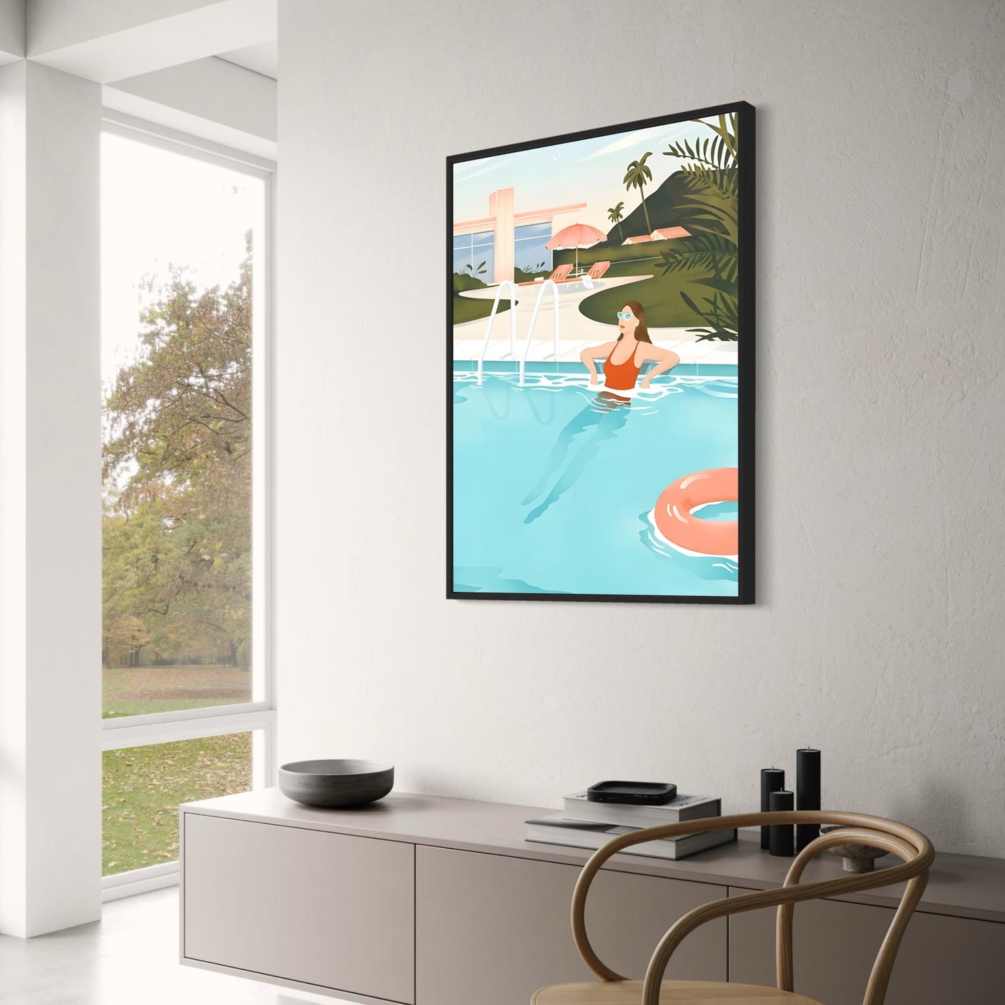 Serene Poolside Scene | Relax by the Pool