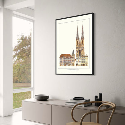 Old Town Hall | Prague | Czech Republic | Gothic and Renaissance Architecture | Bohemian Architectural Gems | European City Posters