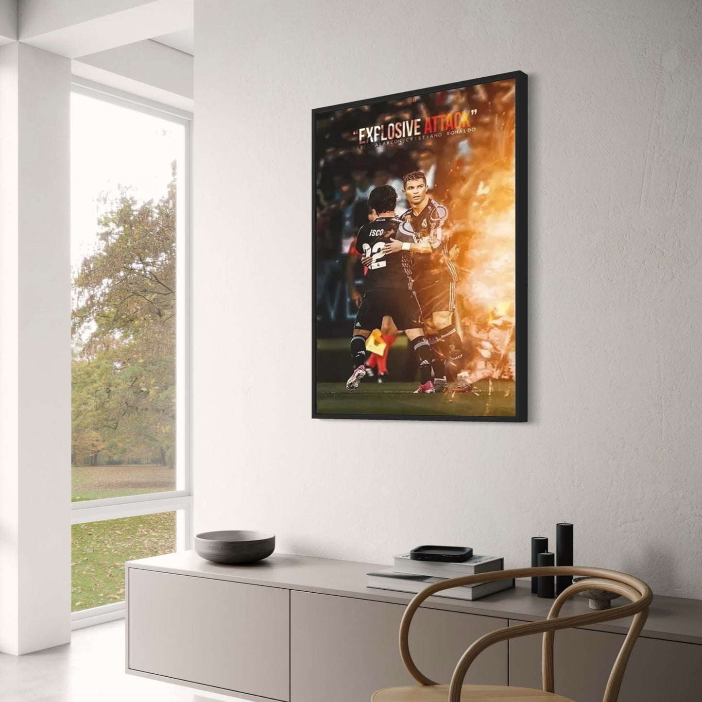 Christiano Ronaldo | CR7 | Dynamic Football Legend Poster | Fire and Passion Art Print