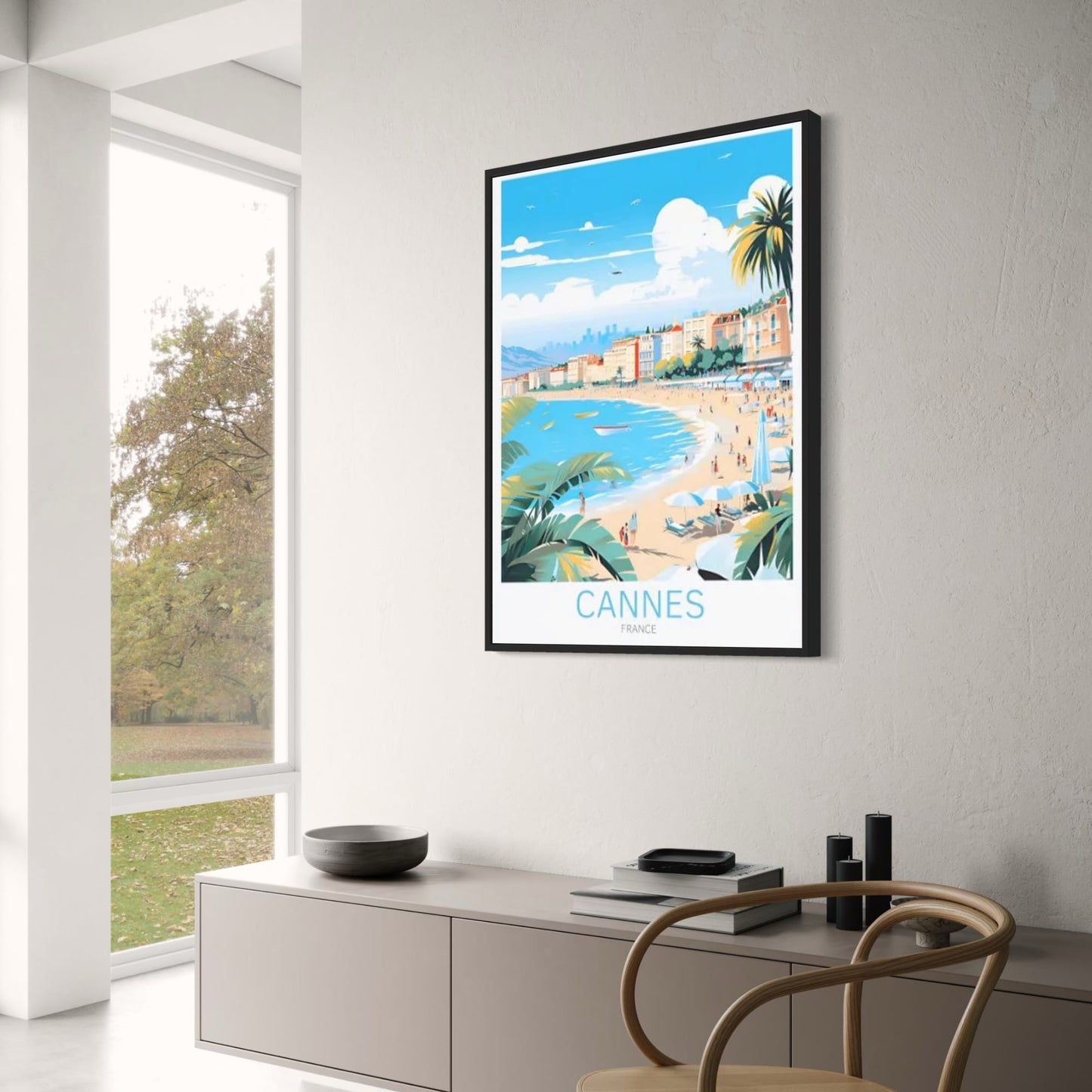 Cannes France | Iconic Destinations Poster | Scenic Travel Art | Dream Location Décor for Home