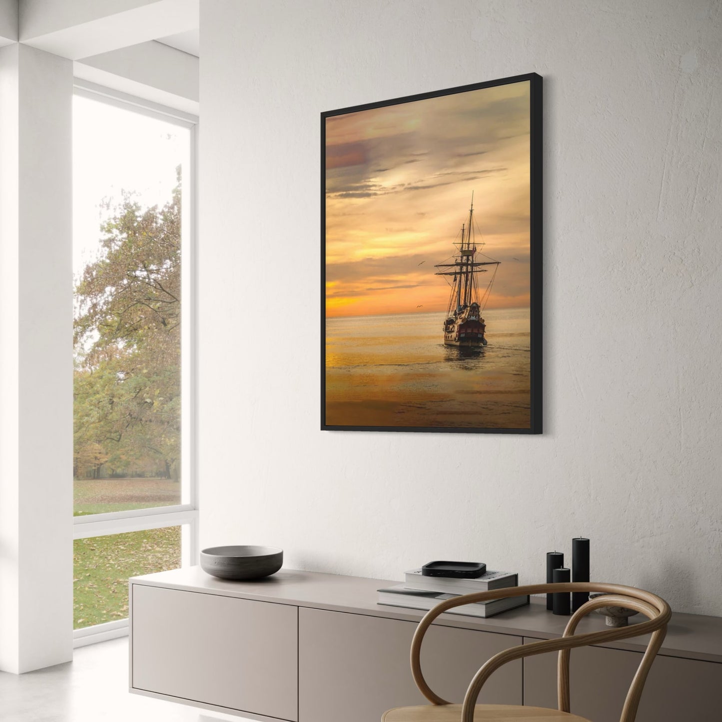 Ship in Sunset