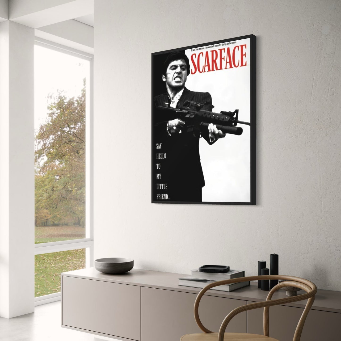"Scarface" Movie Poster | Say Hello To My Little Friend | Tony Montana