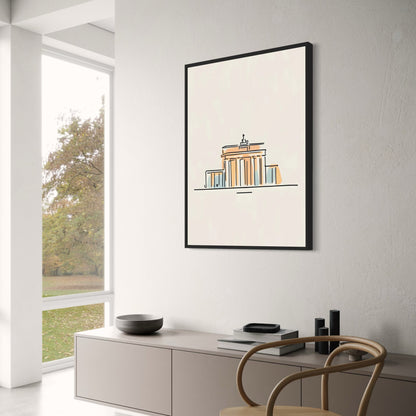 Minimalist Acropolis | Simplistic Line Art