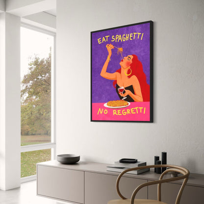 Eat Spaghetti No Regretti | Vibrant Kitchen Art