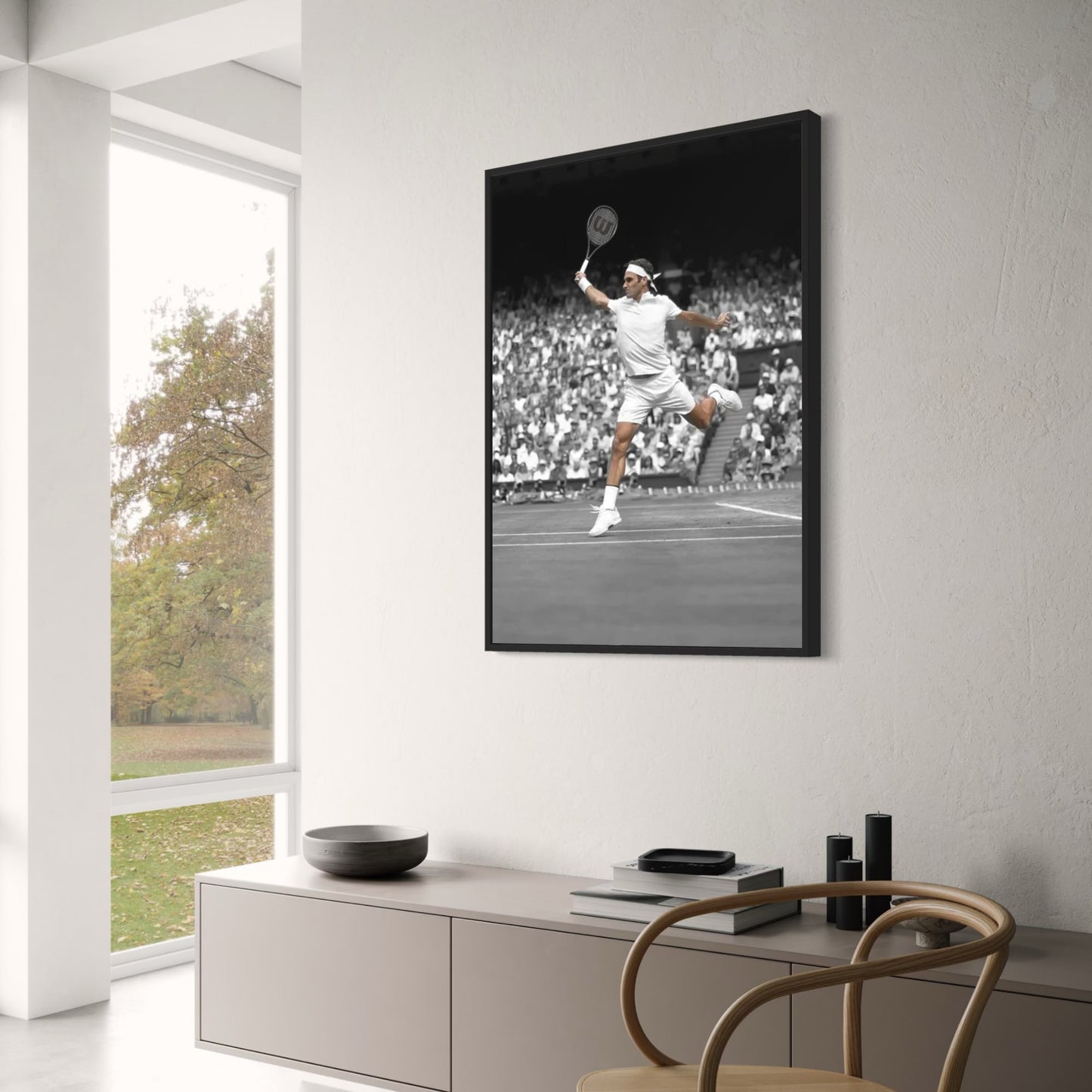 Roger Federer | Monochrome Tennis Art