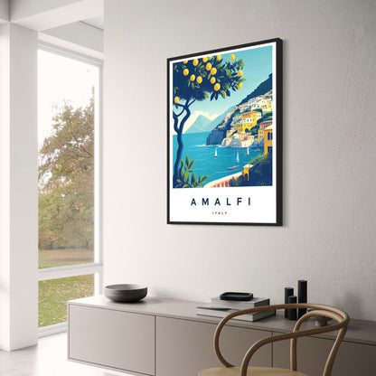 Amalfi Coast Vintage Scenic | Italian Seaside Decor