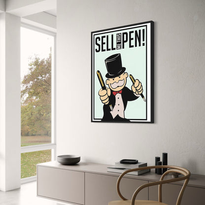 Monopoly Poster | Creative Sell Me This Pen Design | Wall Art | Home & Garden Decor