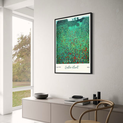 Klimt Poppy Field | Colorful Landscape