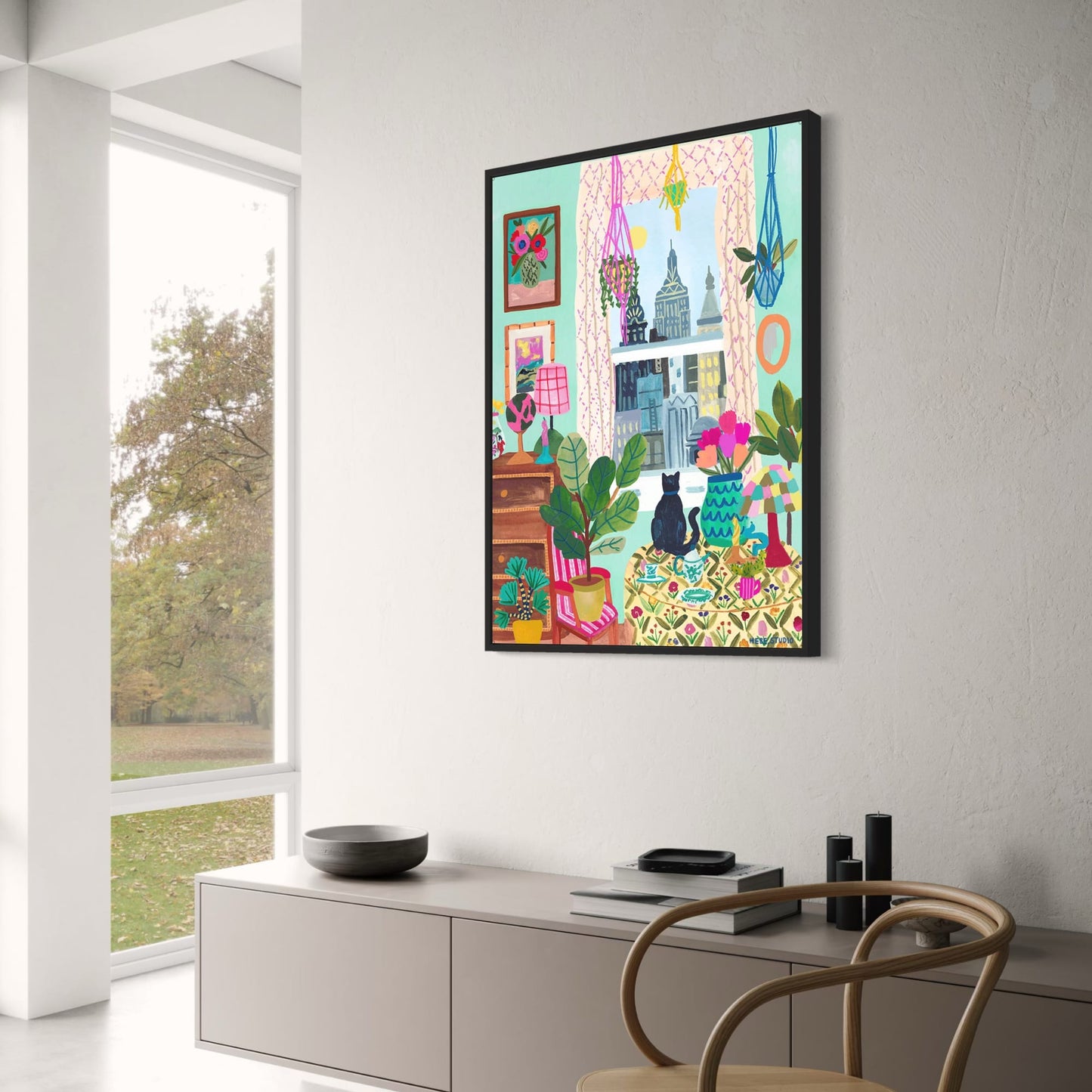 abstract india landscape poster