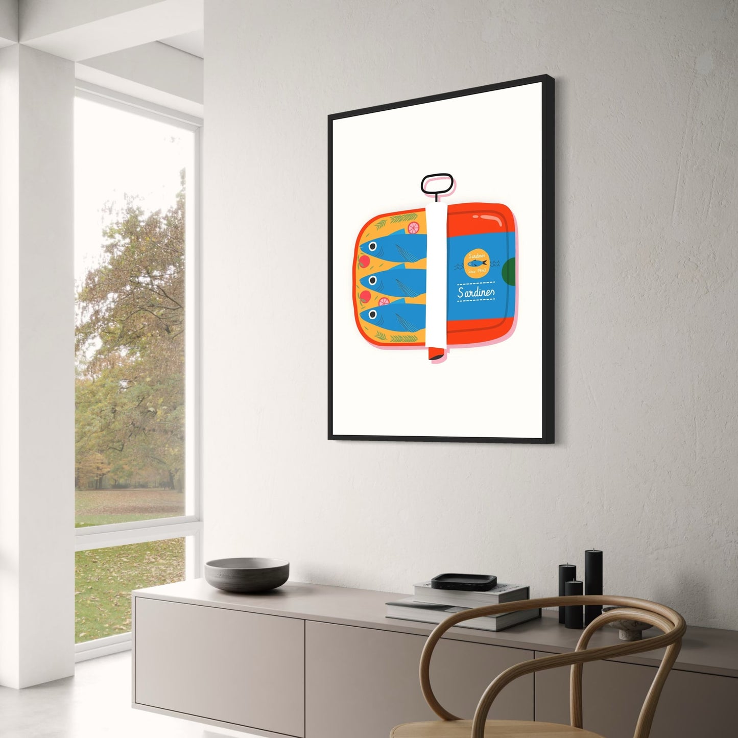 Vintage 1960 Sardines Illustration