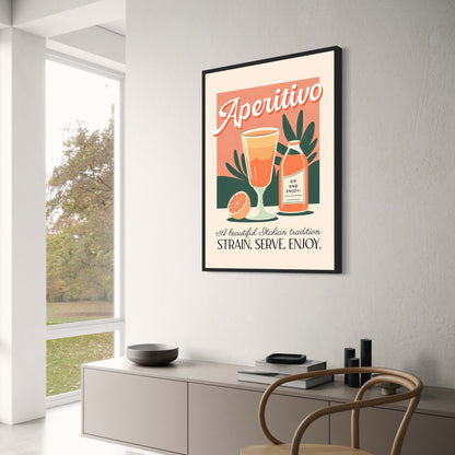 Vintage Aperitivo Bar | Retro Drink Illustration
