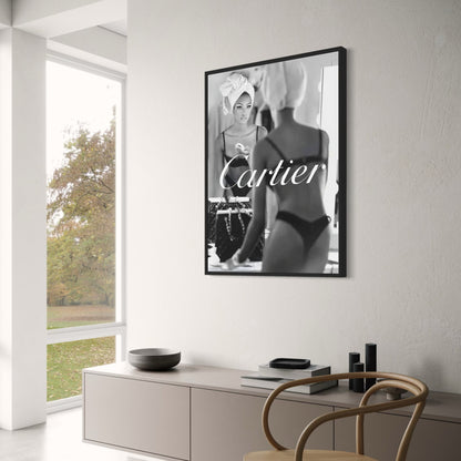 Cartier Poster | Silhouettes and Skylines | Paris Shopping Tribute | Dressing Room of a Model | Fashion Legends