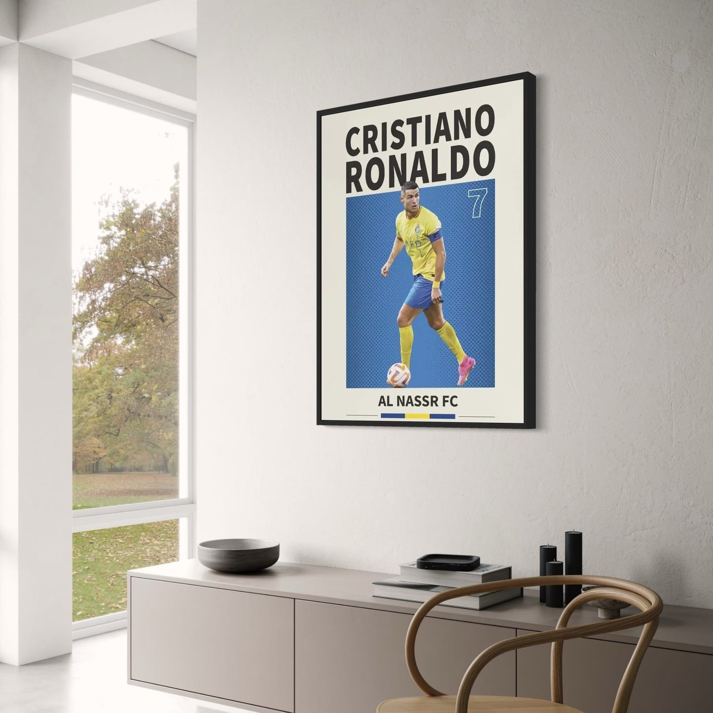 Cristiano Ronaldo Poster | Famous Football Players | Soccer Art | Al Nassr FC | Wall Decor | Sports Print