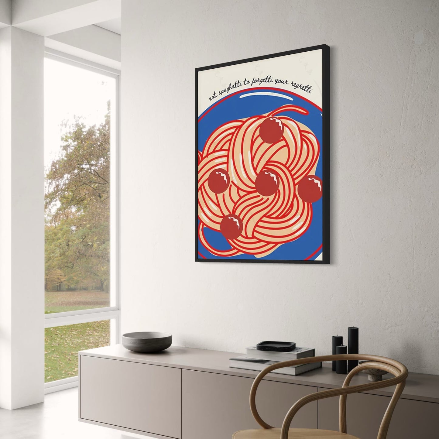 Eat Spaghetti | Retro Kitchen Art