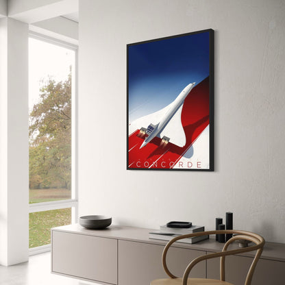 Vintage Concorde | Supersonic Aviation | Red Blue Design