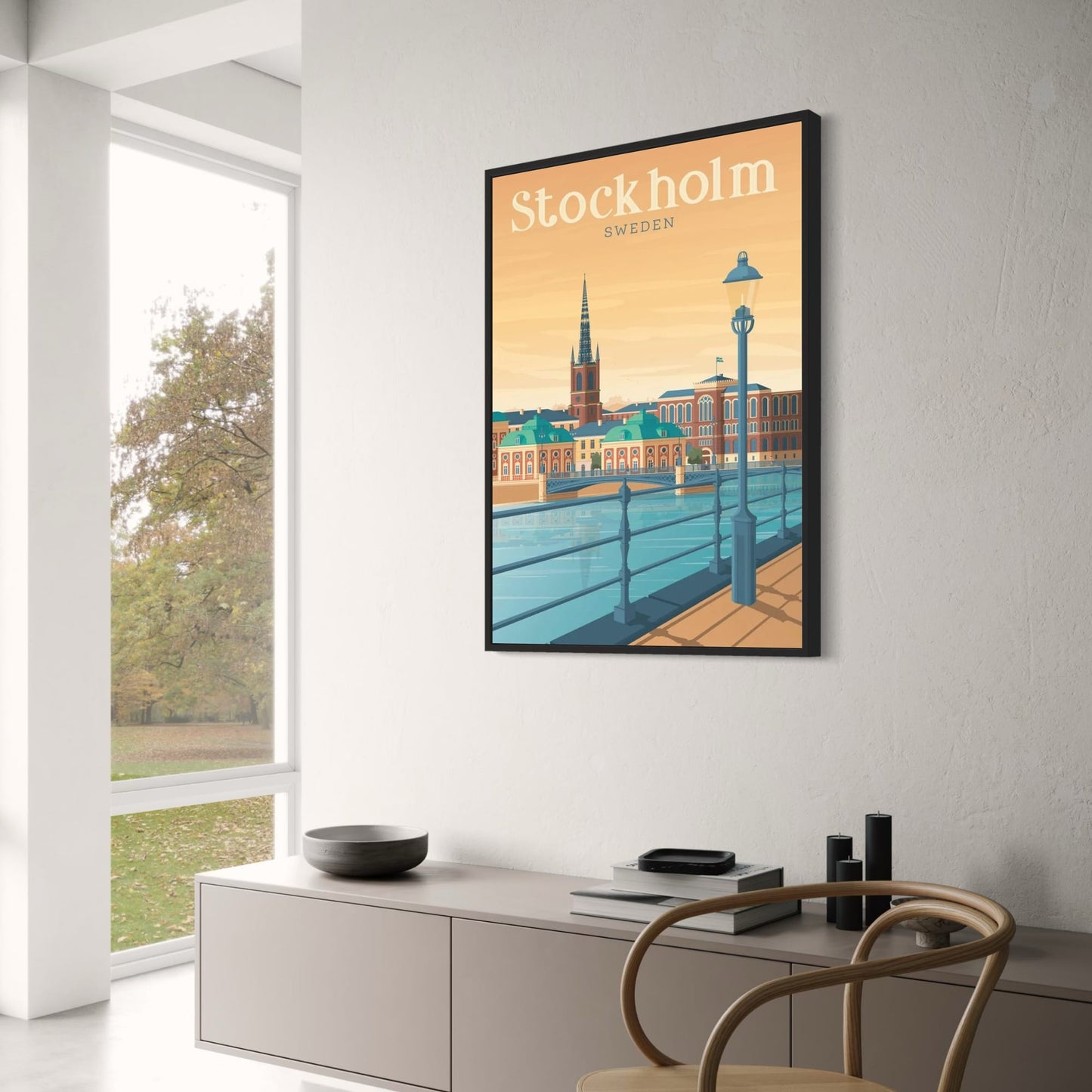 Stockholm Cityscape | Scenic Landmark Illustration