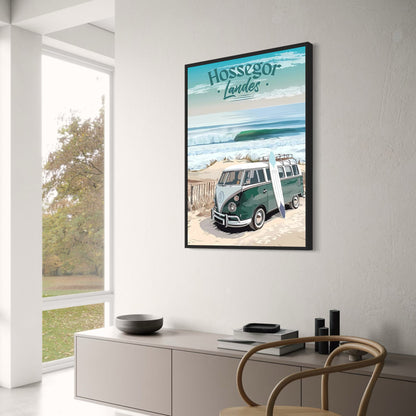 Hossegor | Landes | Idyllic Beachfront Escape Poster | Coastal Decor | Wall Art | Scenic Beach Poster