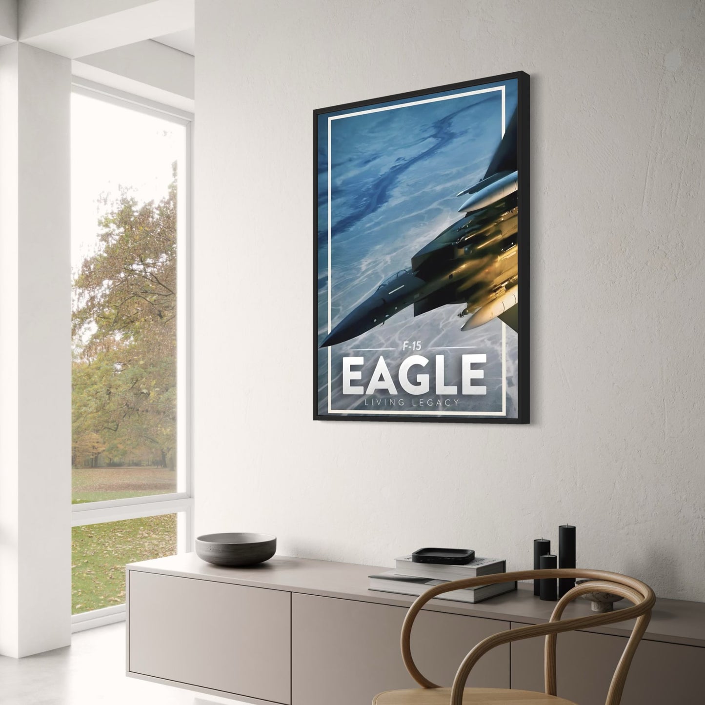 F-15 Eagle Poster | Dynamic Aircraft Design | Aviation Decor for Home, Office, Gallery, Museum Display