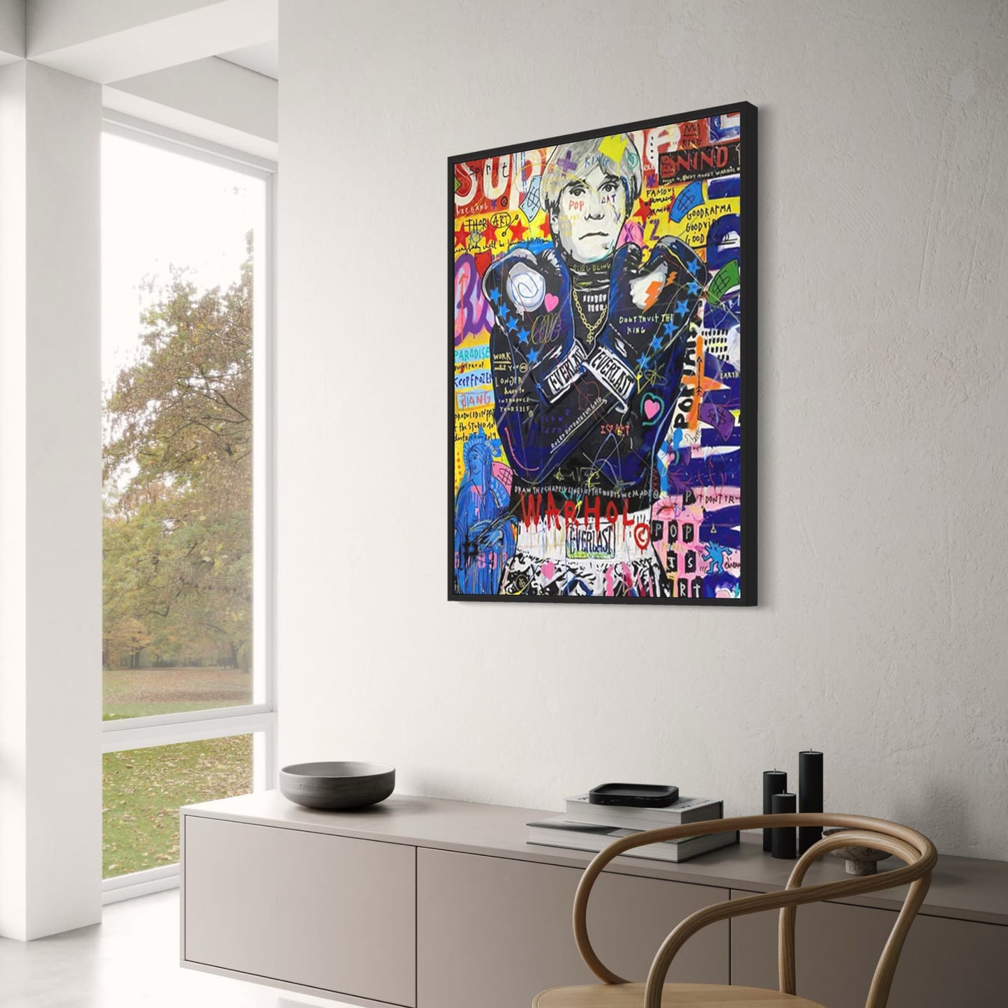 Abstract Graffiti Art | Queen of England Portrait | Street Pop Canvas Poster for Living Room Decor