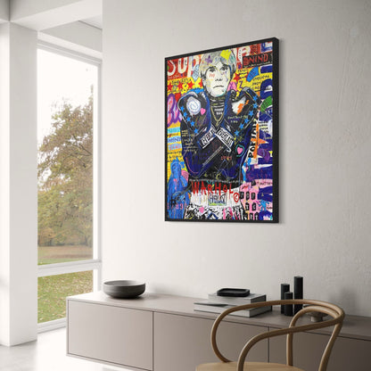 Abstract Graffiti Art | Queen of England Portrait | Street Pop Canvas Poster for Living Room Decor
