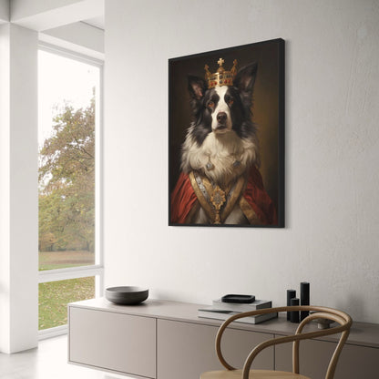 Border Collie Portrait | Royal Red Cloak