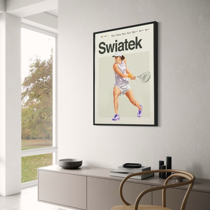 Legends of Tennis Poster | Aesthetic Modern Tennis Art | Iga Swiatek Decor Wall Art