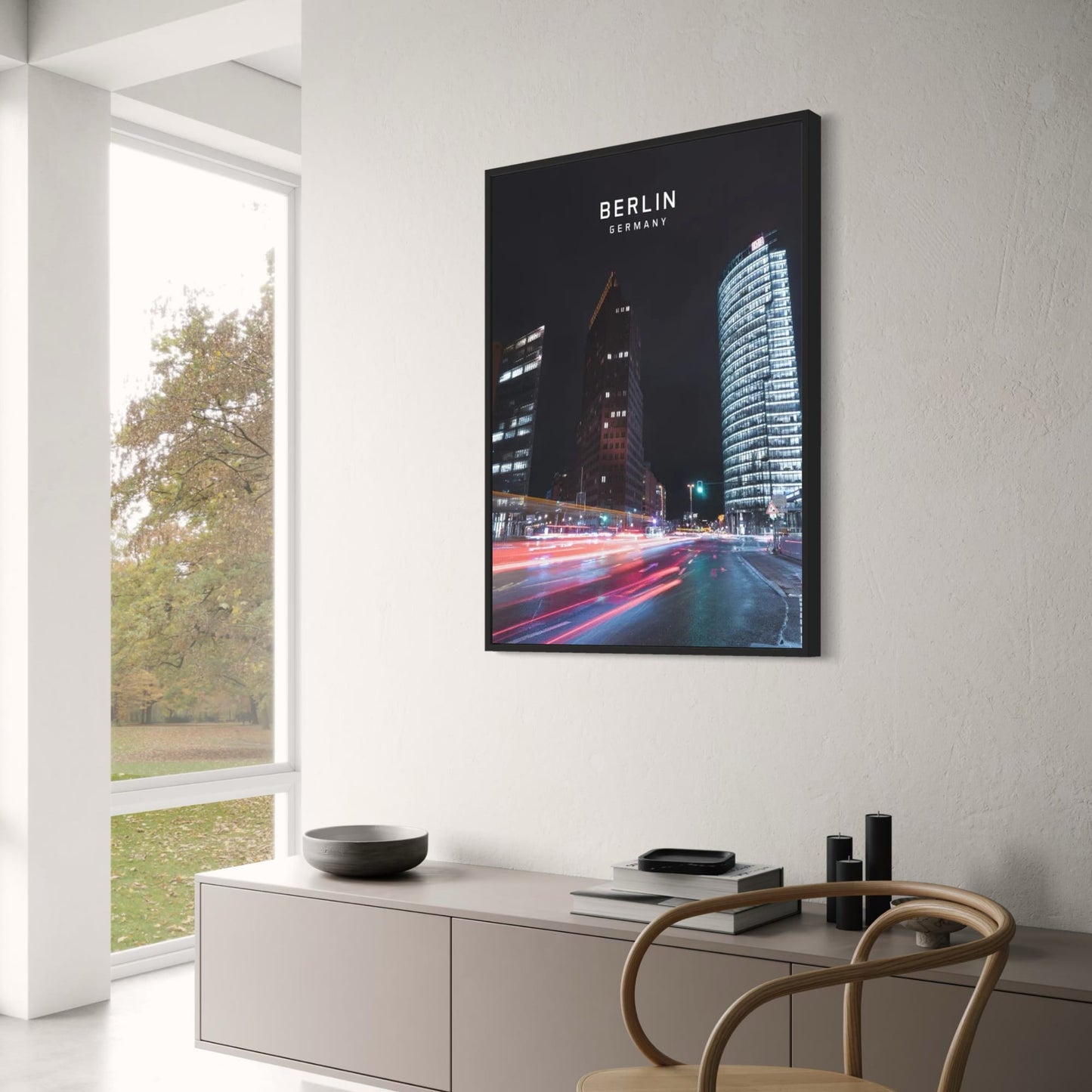 Berlin Cityscape at Night | Beautiful European Cities Poster | Germany Skyline Art Print