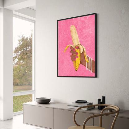 Peeling Banana Poster | Whimsical Kitchen Wall Art | Playful Decor for Home