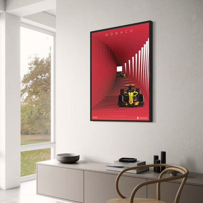 Monaco F1 | Minimalist Red Canvas