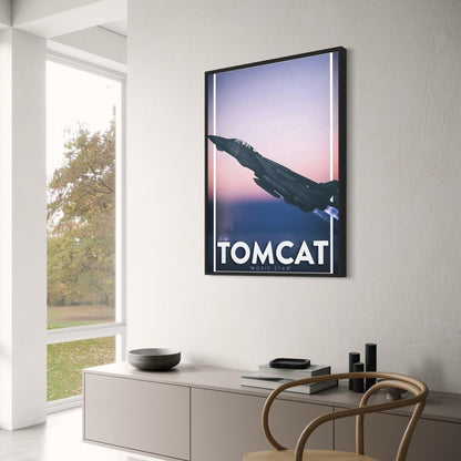 F-14 Tomcat Fighter Jet Poster | Cinematic Military Aircraft Art Print | Home Office Gallery Decor