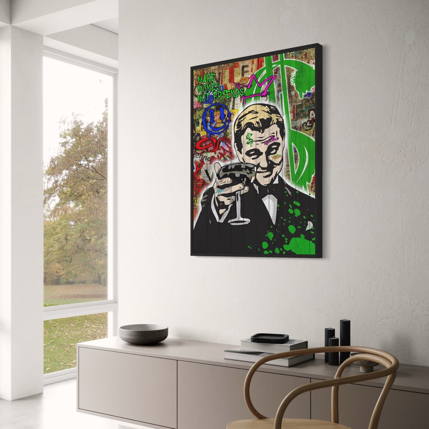 The Wolf of Wall Street Poster | Leonardo DiCaprio Canvas Wall Art | Movie Poster for Living Room Decor