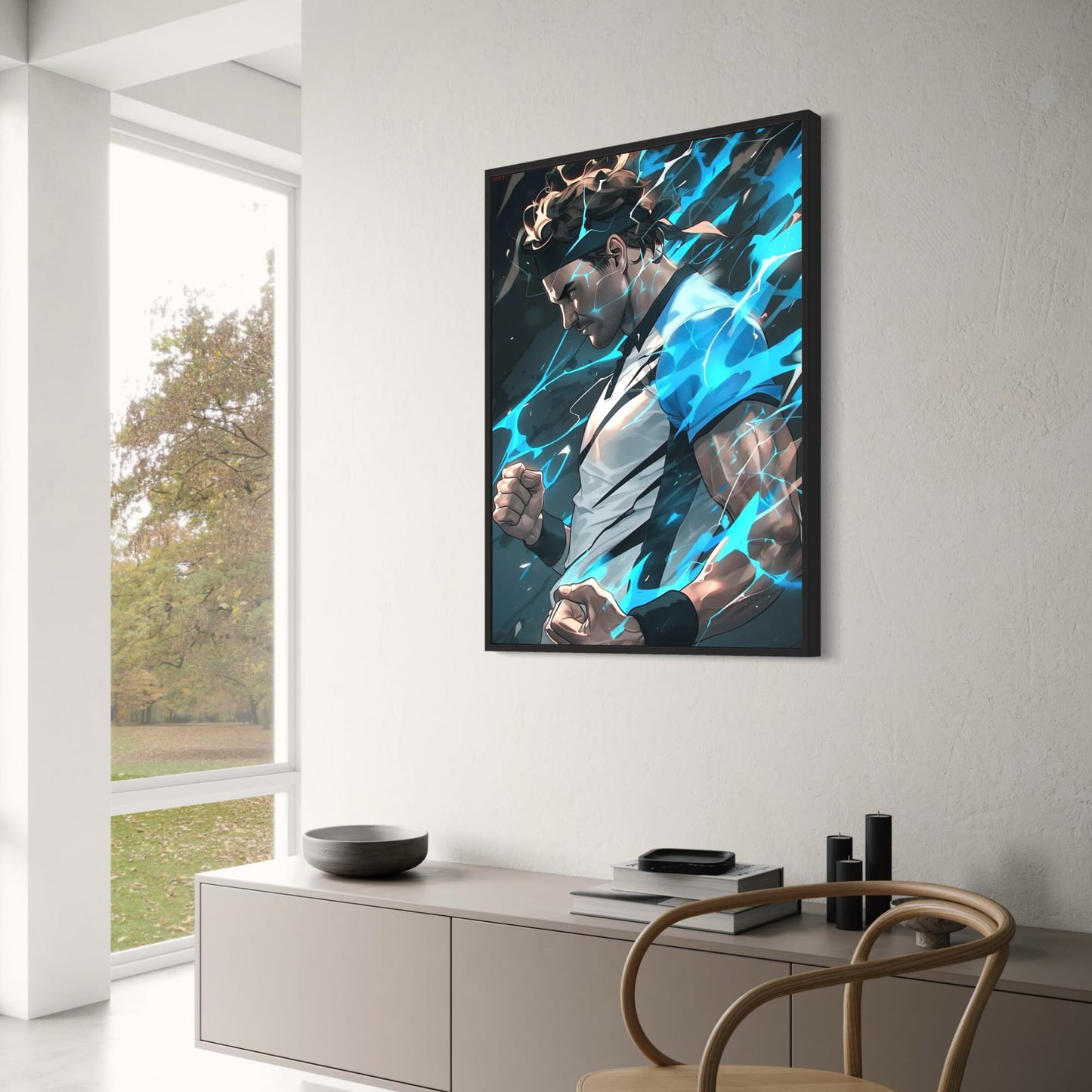 Roger Federer Poster | Tribute to Tennis Excellence | Celebrating Passion and Power | Iconic Athlete Artwork for Home Decor