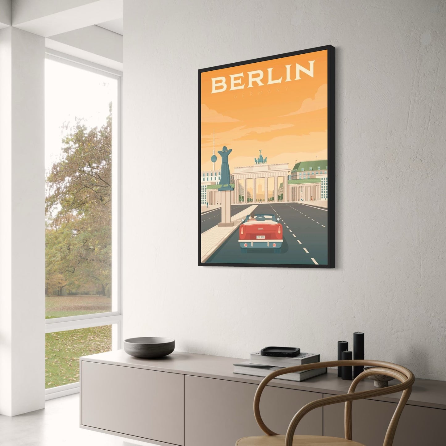 Iconic Destinations | Berlin Autobahn Scenic Poster | Germany Travel Artwork | Wall Decor
