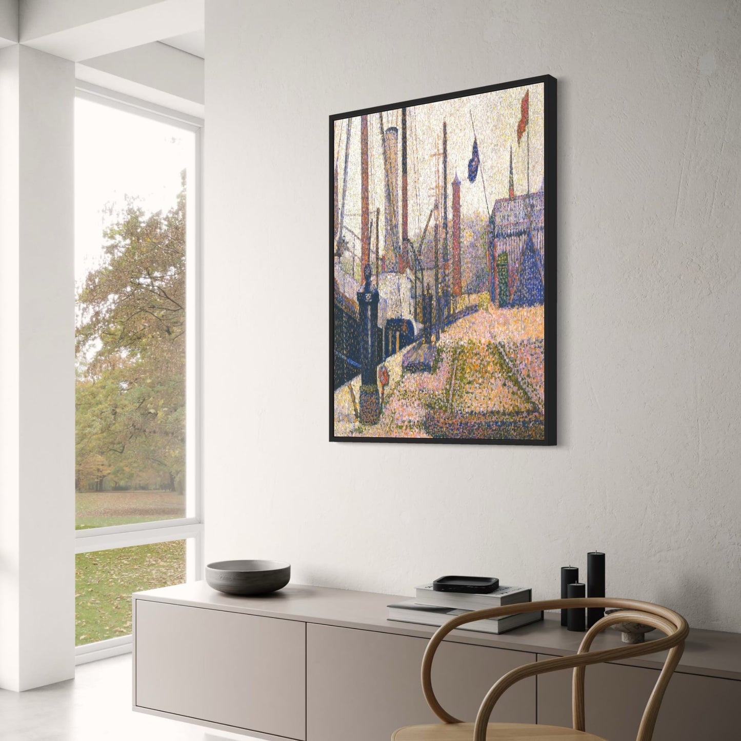 George Seurat Poster | La Maria, Honfleur | Fine Art Wall Decor | Impressionist Art Print | Home or Office Decor