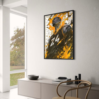 Slam Dunk Poster | Dynamic Tribute to Basketball Excellence | Iconic NBA Athlete Artwork | Celebrating Passion, Power, Achievement | Home Decor