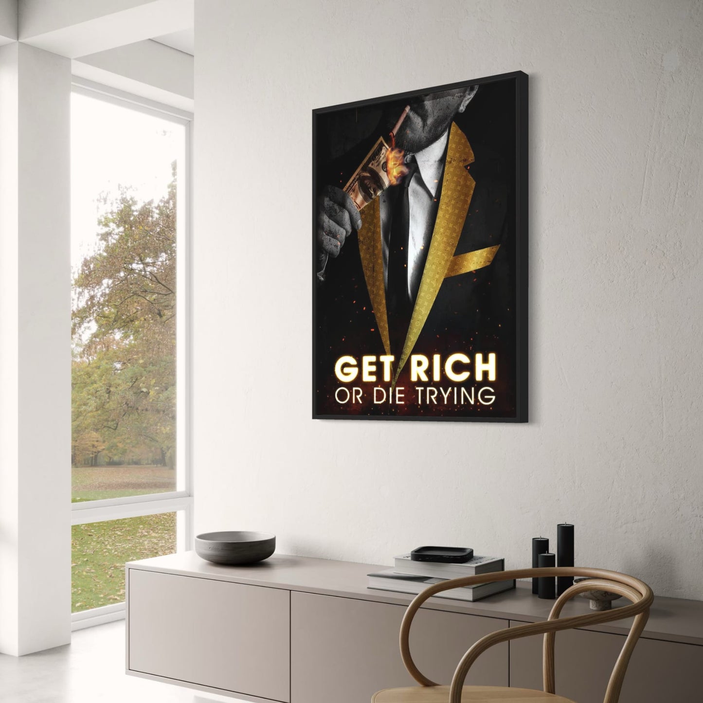 Get Rich or Die Trying | Motivational Luxury Art