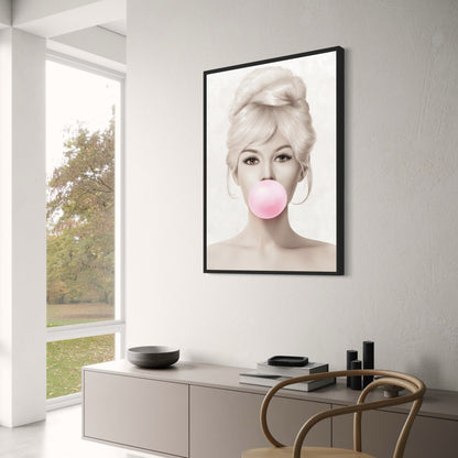 Brigitte Bardot Retro Pop Art | Bubblegum Pink