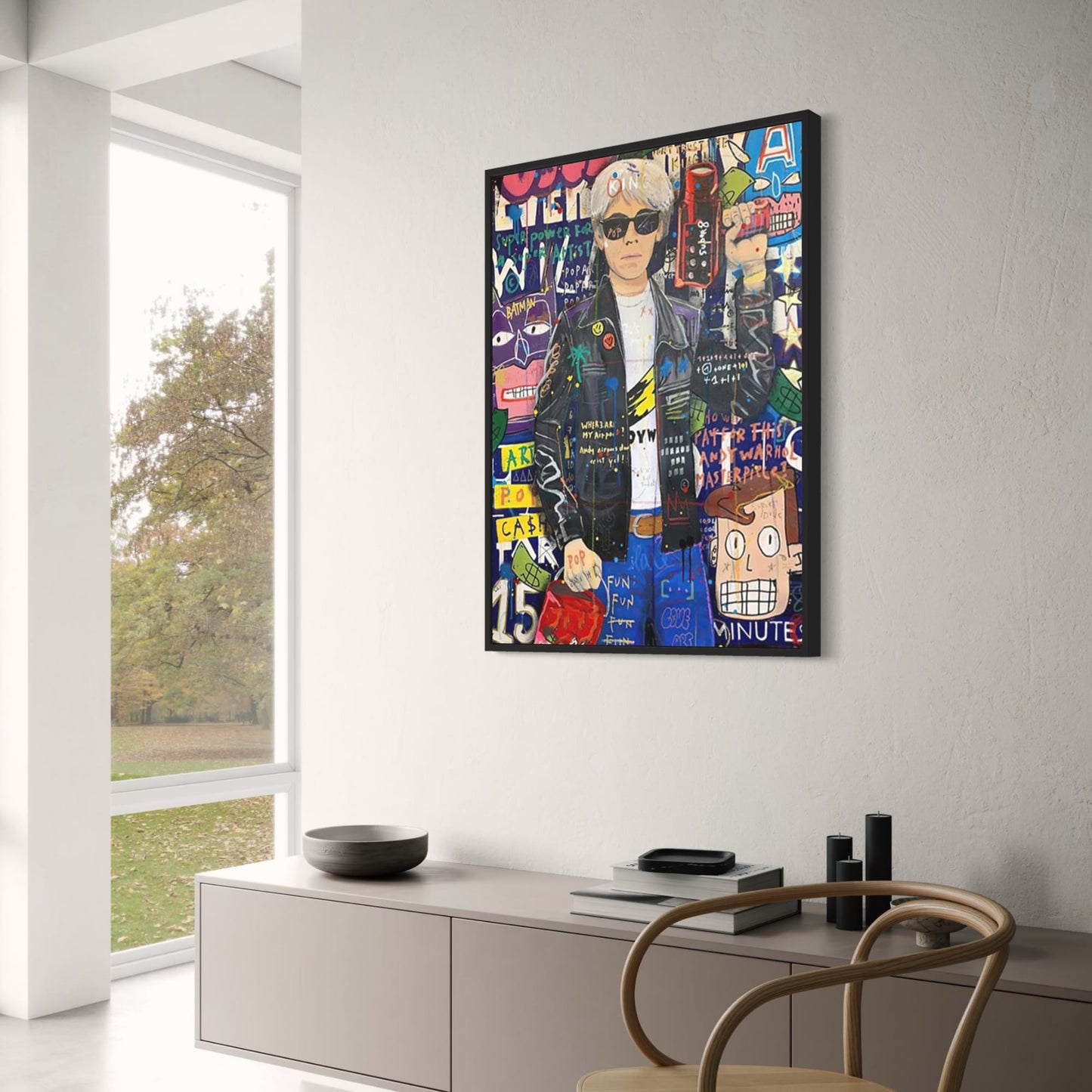 Abstract Street Art | Graffiti Canvas Poster | Queen of England Portrait Wall Art for Living Room Decor