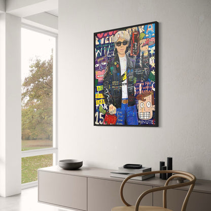 Abstract Street Art | Graffiti Canvas Poster | Queen of England Portrait Wall Art for Living Room Decor