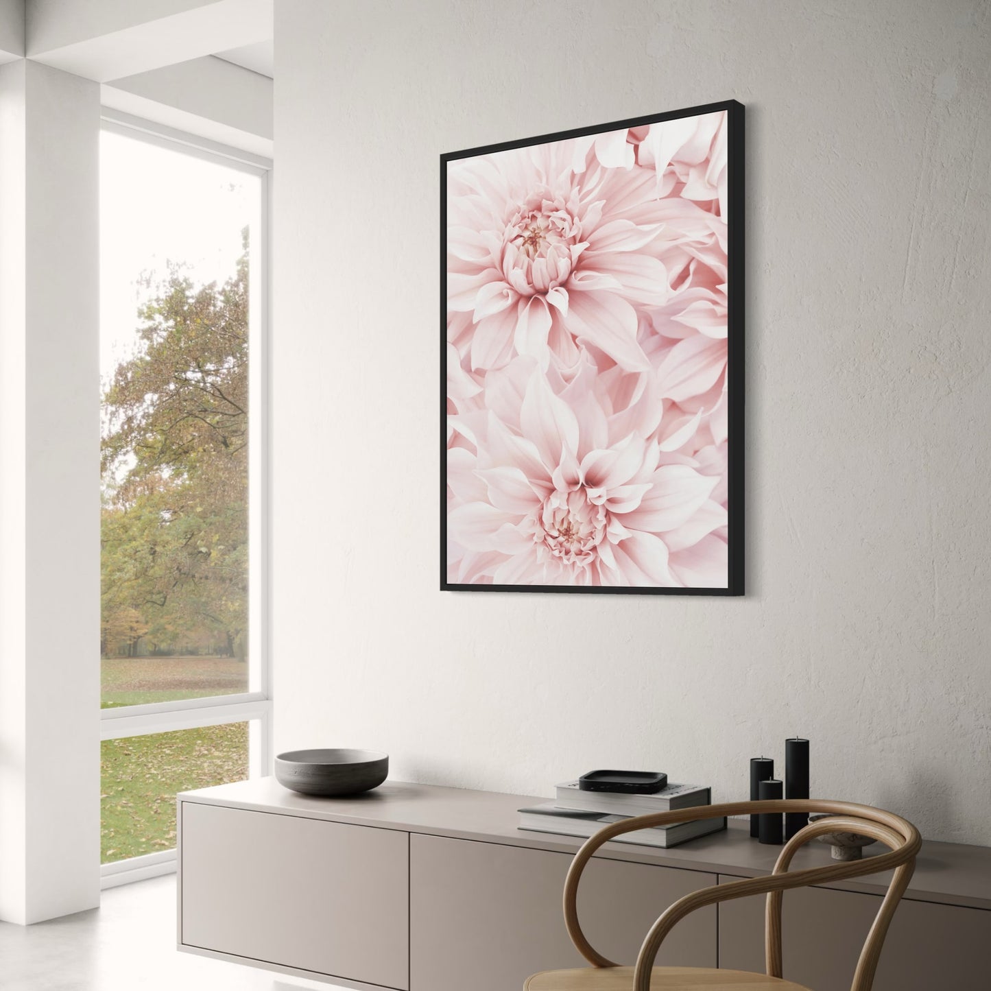 Pink Dahlia Bloom | Floral Artwork