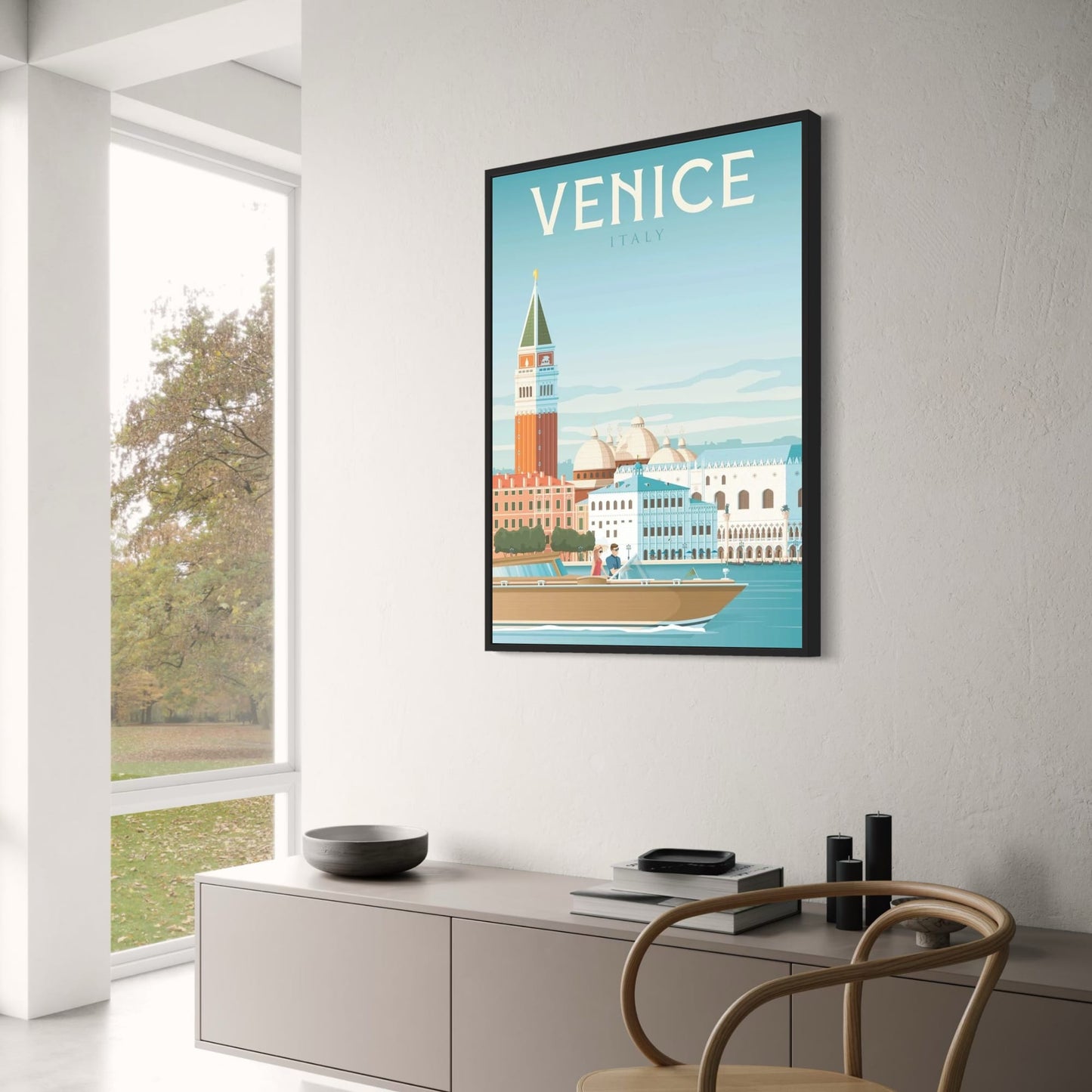 Iconic Destinations | Scenic Venice Canal Poster | Italian Cityscape | Wall Art | Home Decor