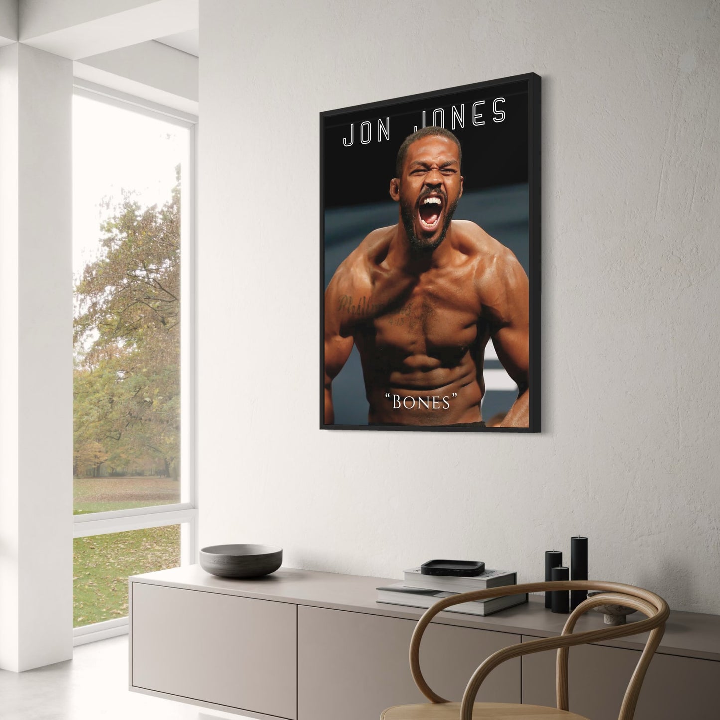 Jon Jones UFC Poster  'Bones' MMA Champion Wall Art