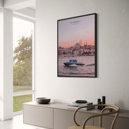 Sunset on the Golden Horn | Istanbul Poster | Constantinople Skyline | Turkey Evening Glow | Historic Waterfront View | Turkish Cityscape