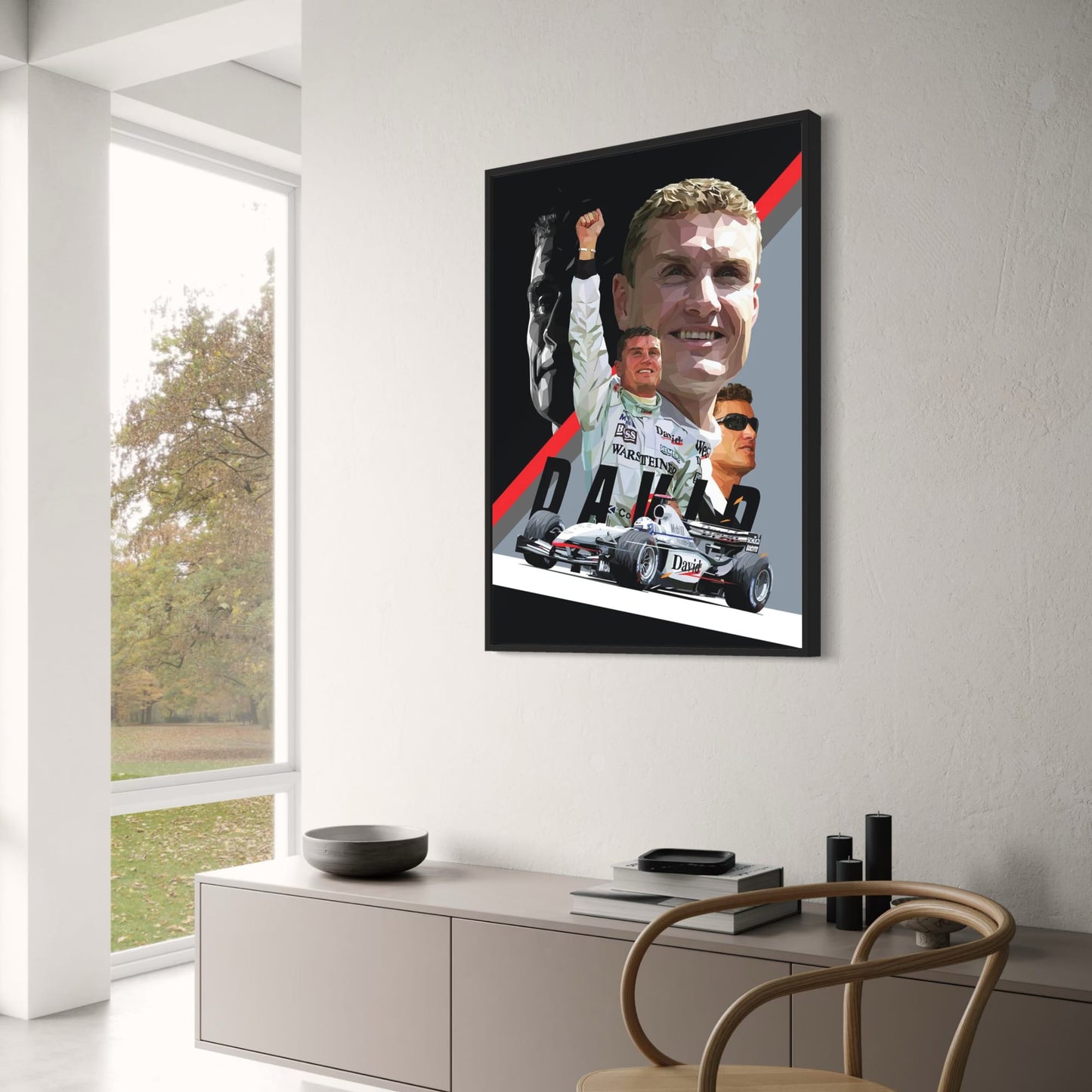 David Coulthard F1 Legend | Racing Helmet Poster | Formula 1 Sports Art Decor