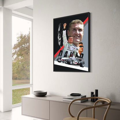 David Coulthard F1 Legend | Racing Helmet Poster | Formula 1 Sports Art Decor