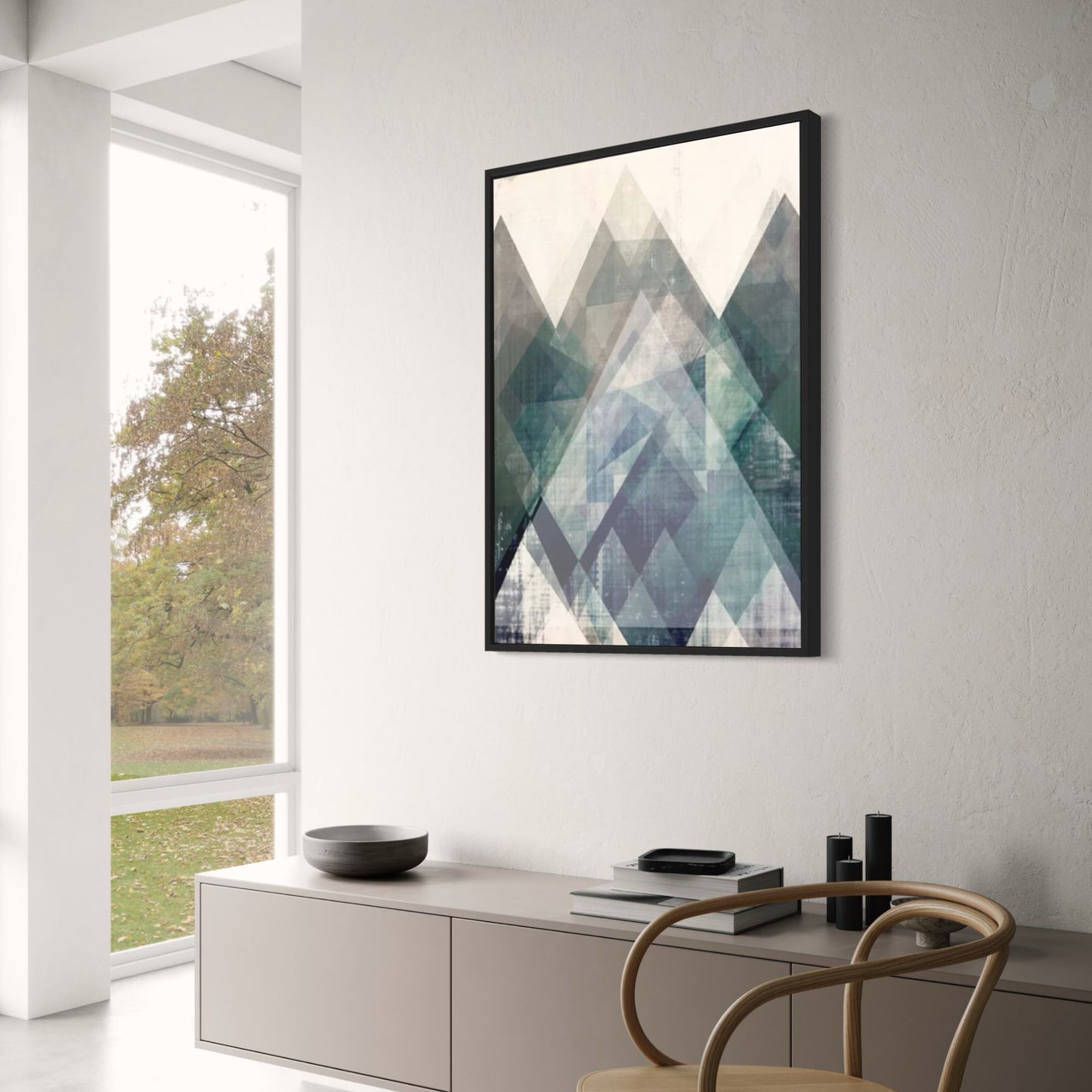 Bauhaus Gotham Geometry | City Shadows | Art Print | Abstract Architectural Poster for Modern Decor