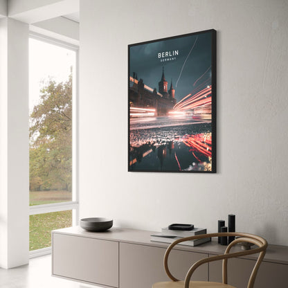 Berlin Traffic Poster | Germany Cityscape Art | European City Decor | Wall Art for Home & Office